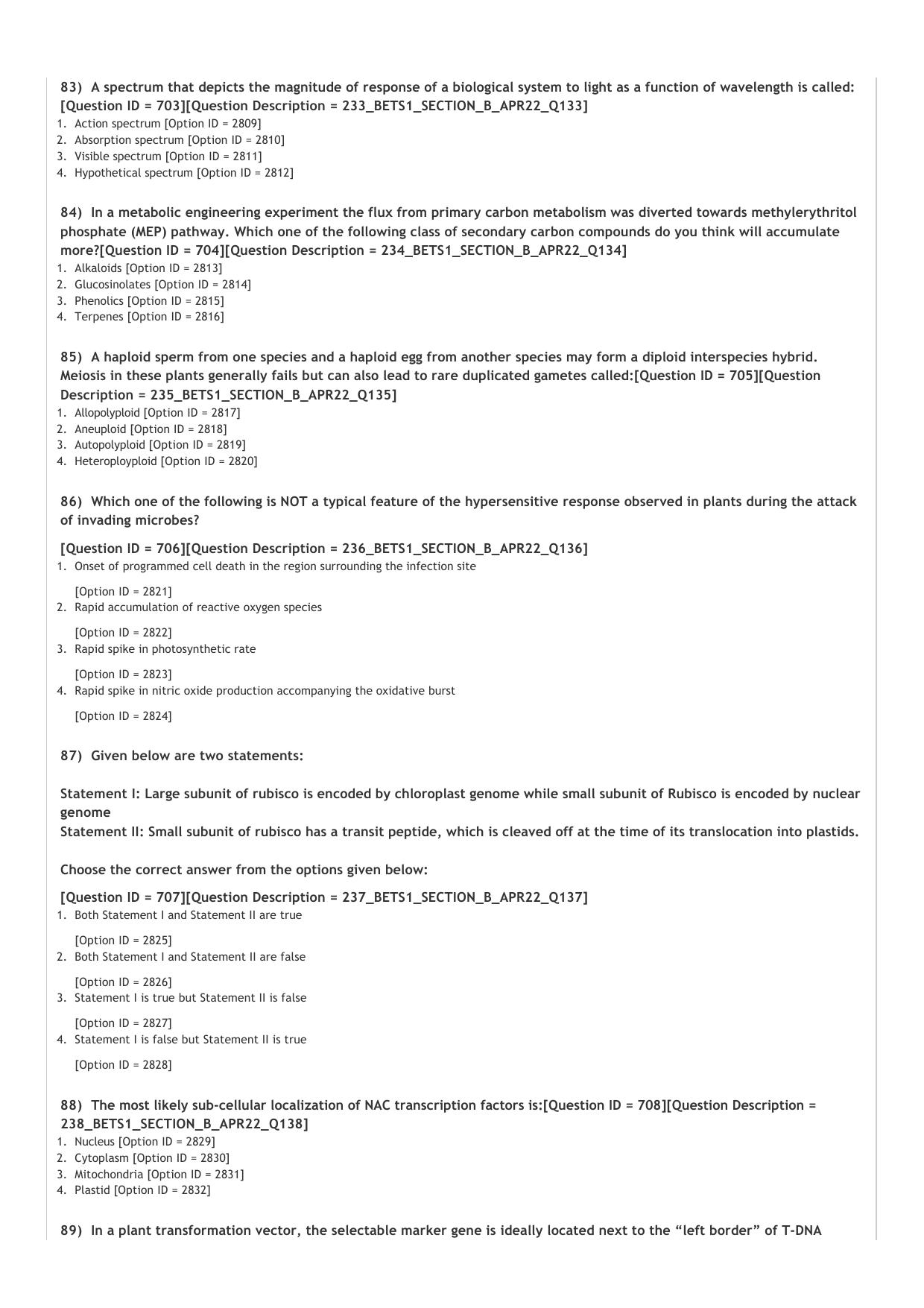 BET 2022 Question Paper - Page 28
