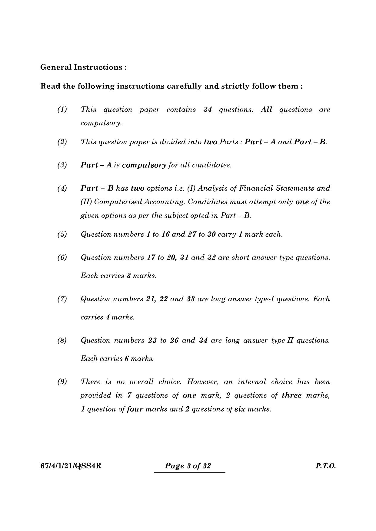 CBSE Class 12 67-4-1 Accountancy 2024 Question Paper - Page 3