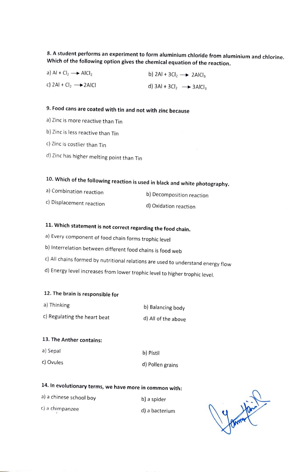 JKBOSE Class 10 Science 2024 Model Question Paper - Page 2