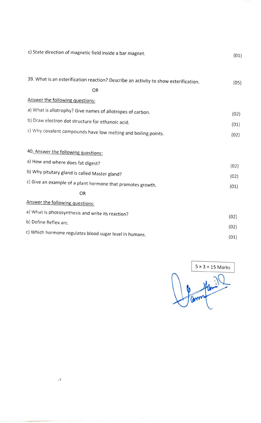 JKBOSE Class 10 Science 2024 Model Question Paper - Page 6