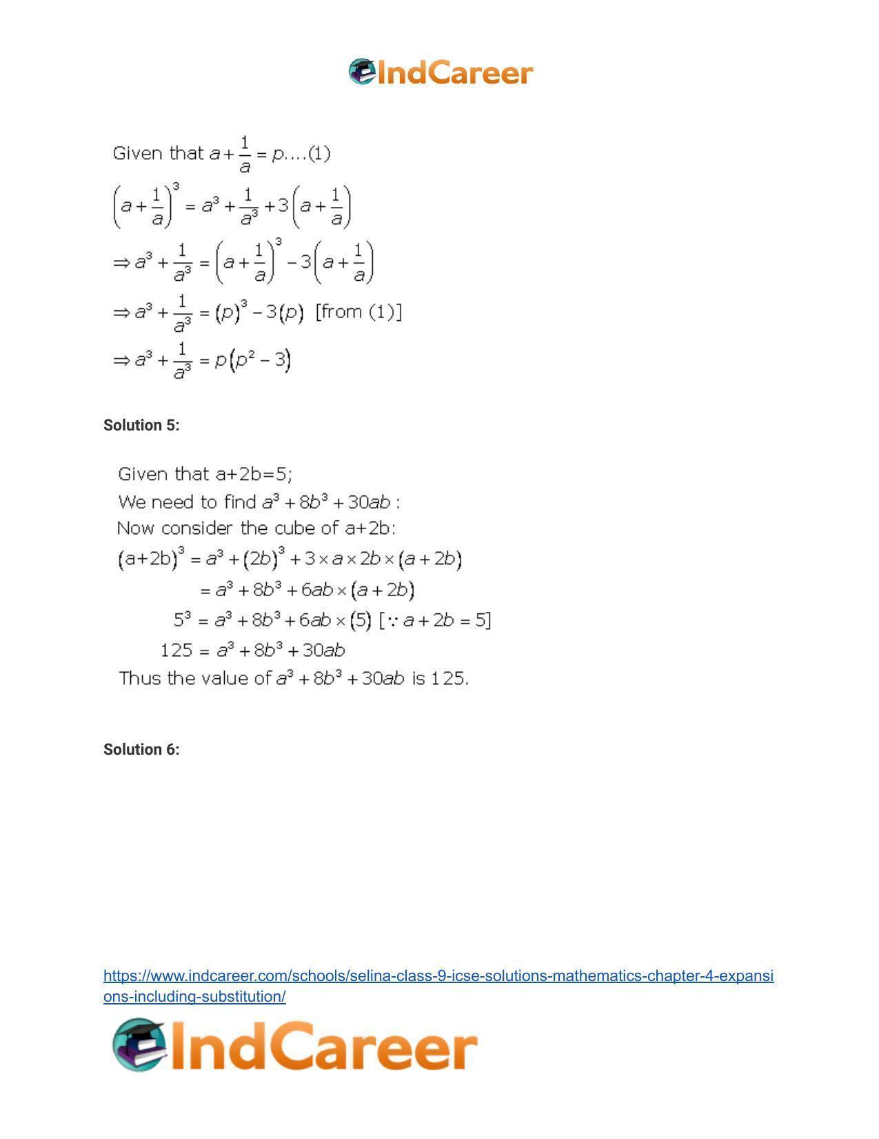 Selina Class 9 ICSE Solutions Mathematics : Chapter 4- Expansions (Including Substitution) - Page 28