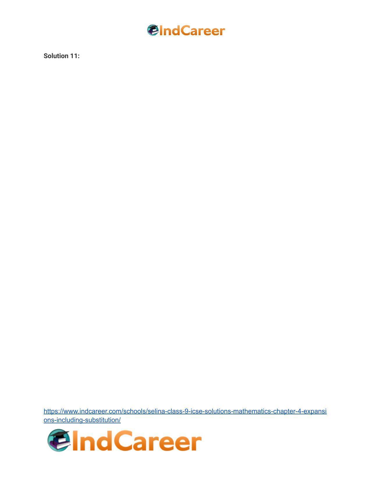 Selina Class 9 ICSE Solutions Mathematics : Chapter 4- Expansions (Including Substitution) - Page 33
