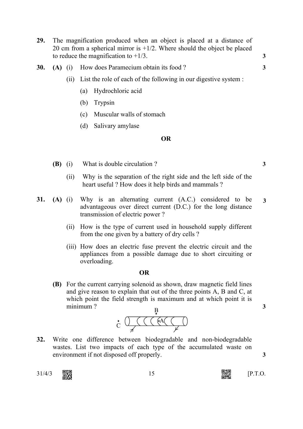 CBSE Class 10 31-4-3 Science 2023 Question Paper - Page 15