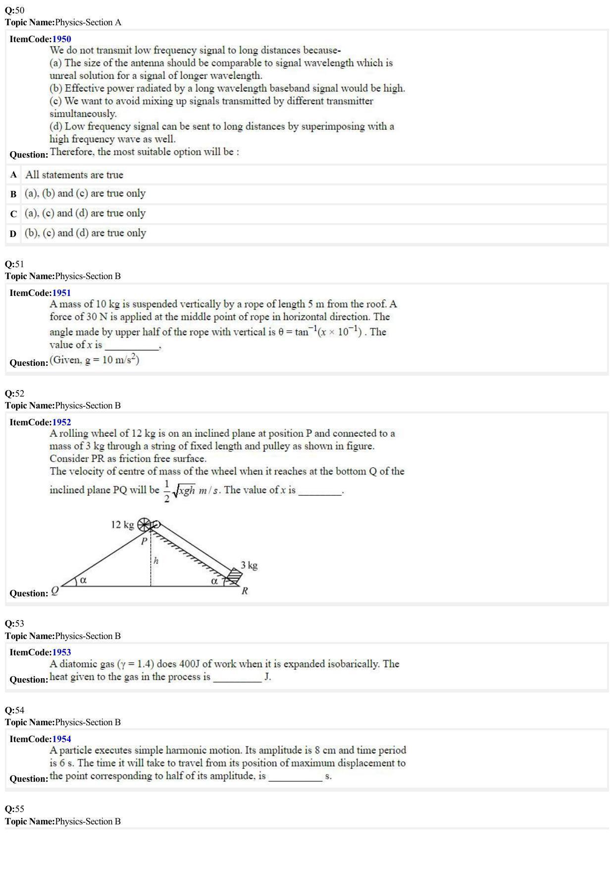 JEE Mains 2022: B.E/B.Tech.(Paper I) English (Shift 2) 27-06-2022 Question Paper - Page 13