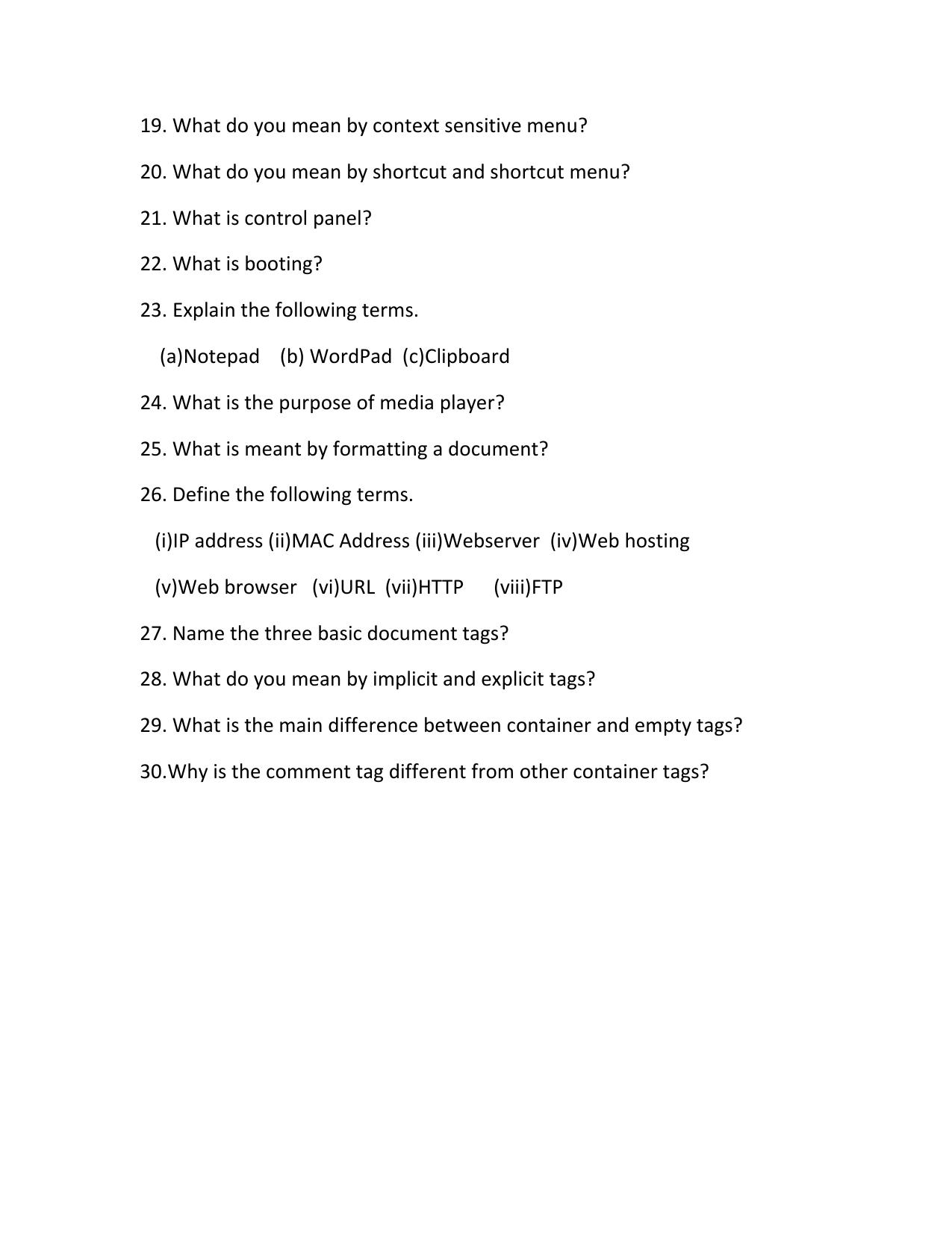 CBSE Worksheets for Class 11 Multimedia Assignment 1 - Page 2