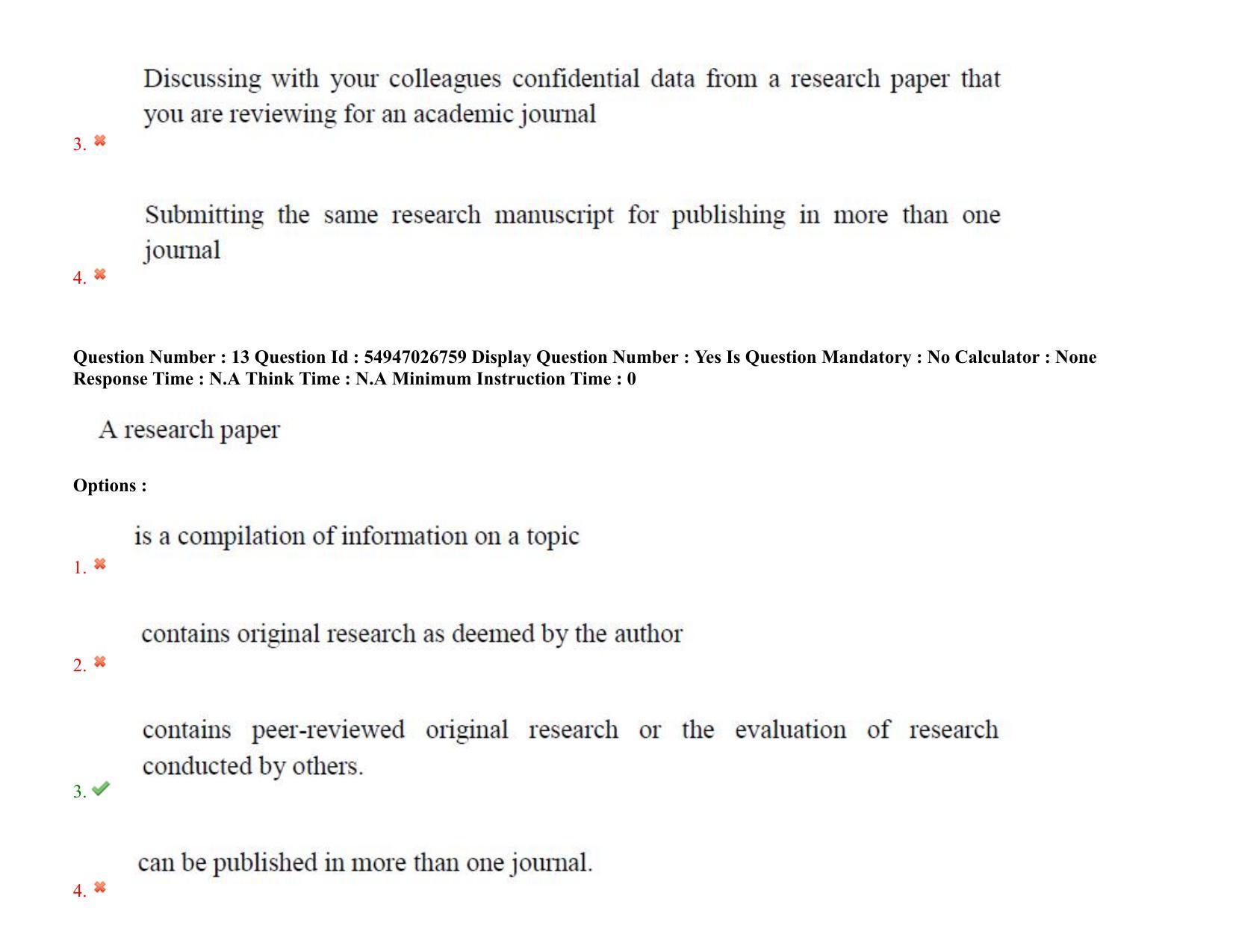 AP RCET 2022: Research Methodology (Teaching & Research Aptitude ) -  18-10-2022 (Tuesday) Session-II: Question Paper With keys - Page 11