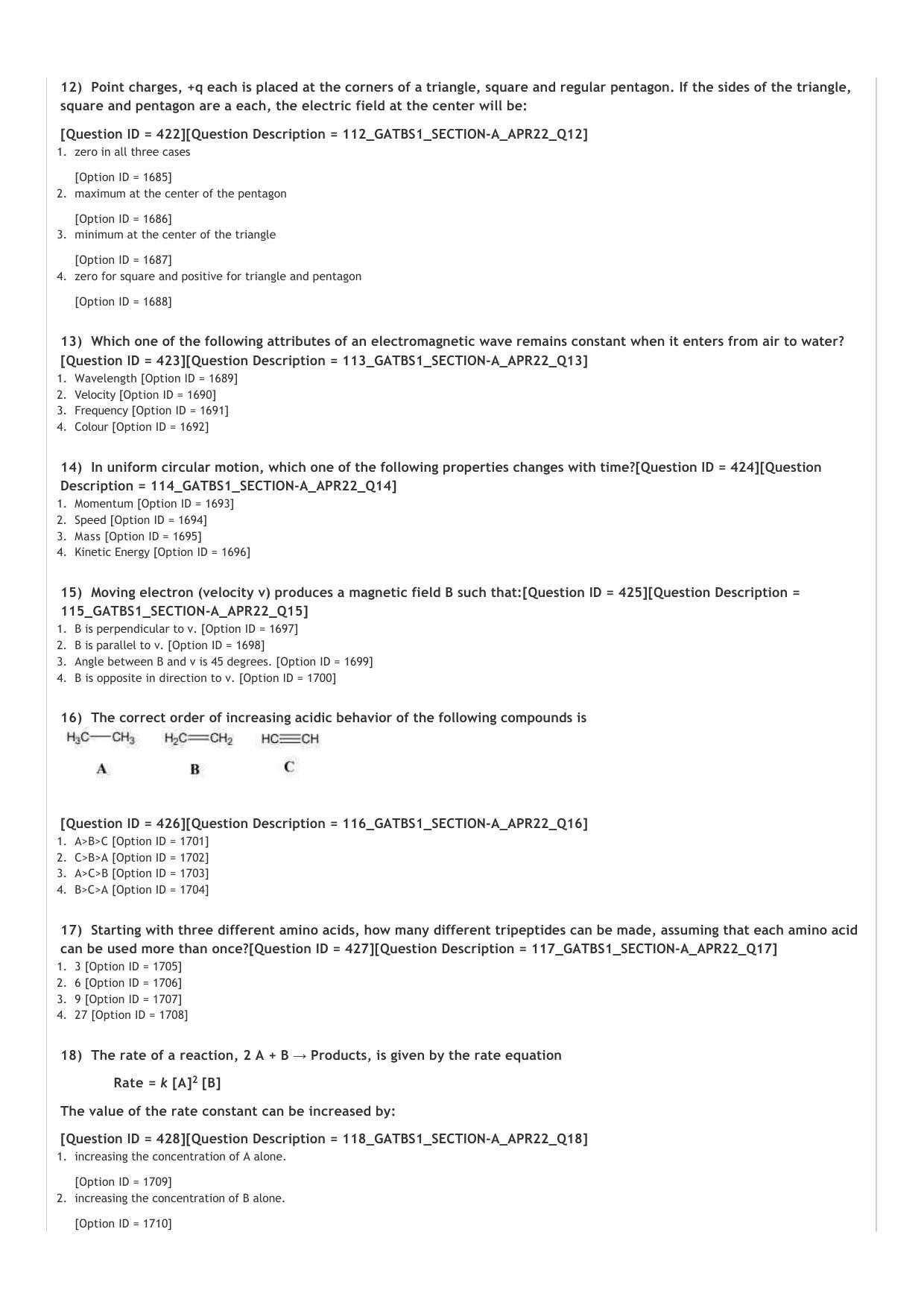 GAT B 2022 Question Paper - Page 3