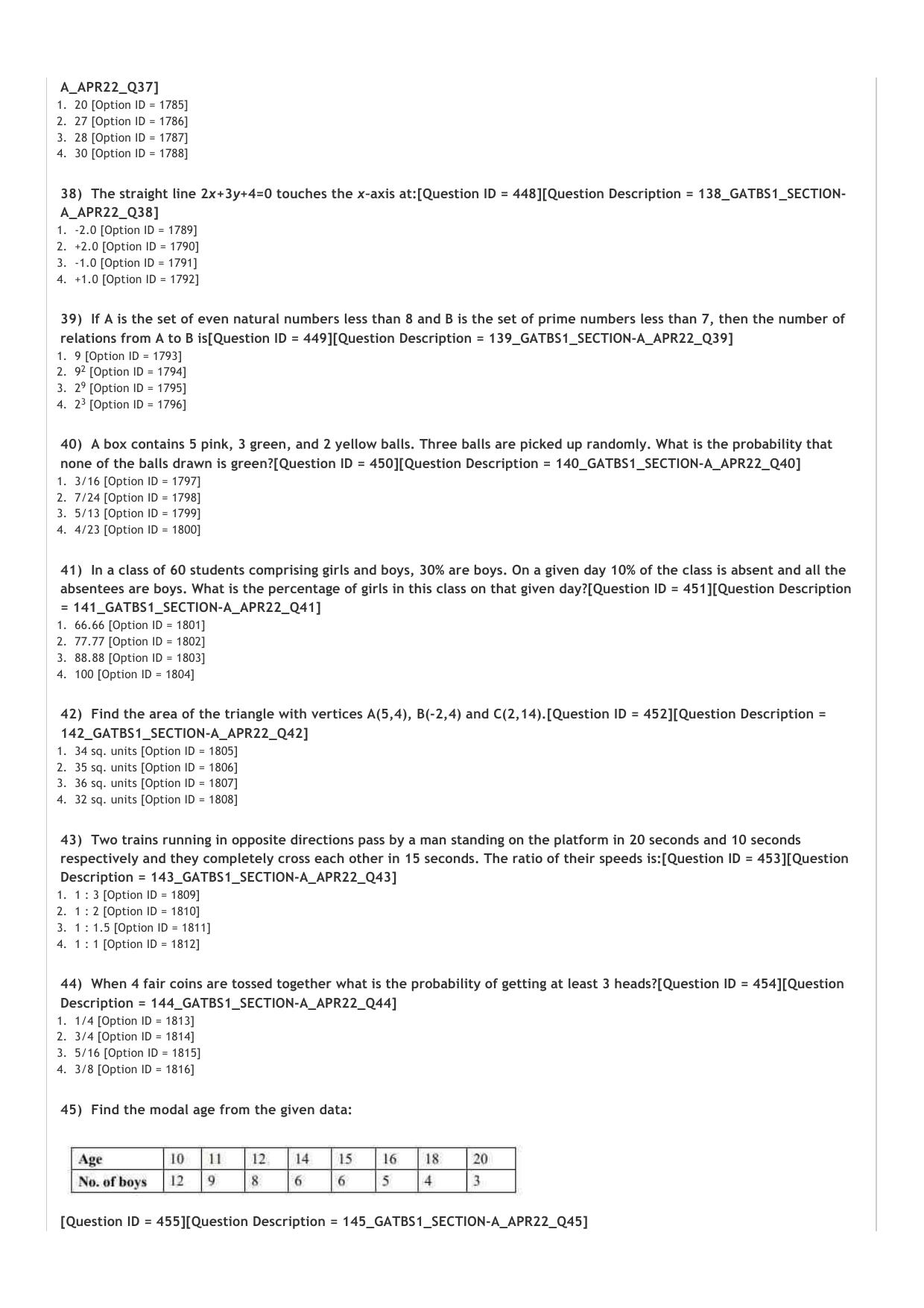 GAT B 2022 Question Paper - Page 7