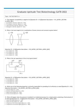 GAT B 2022 Question Paper