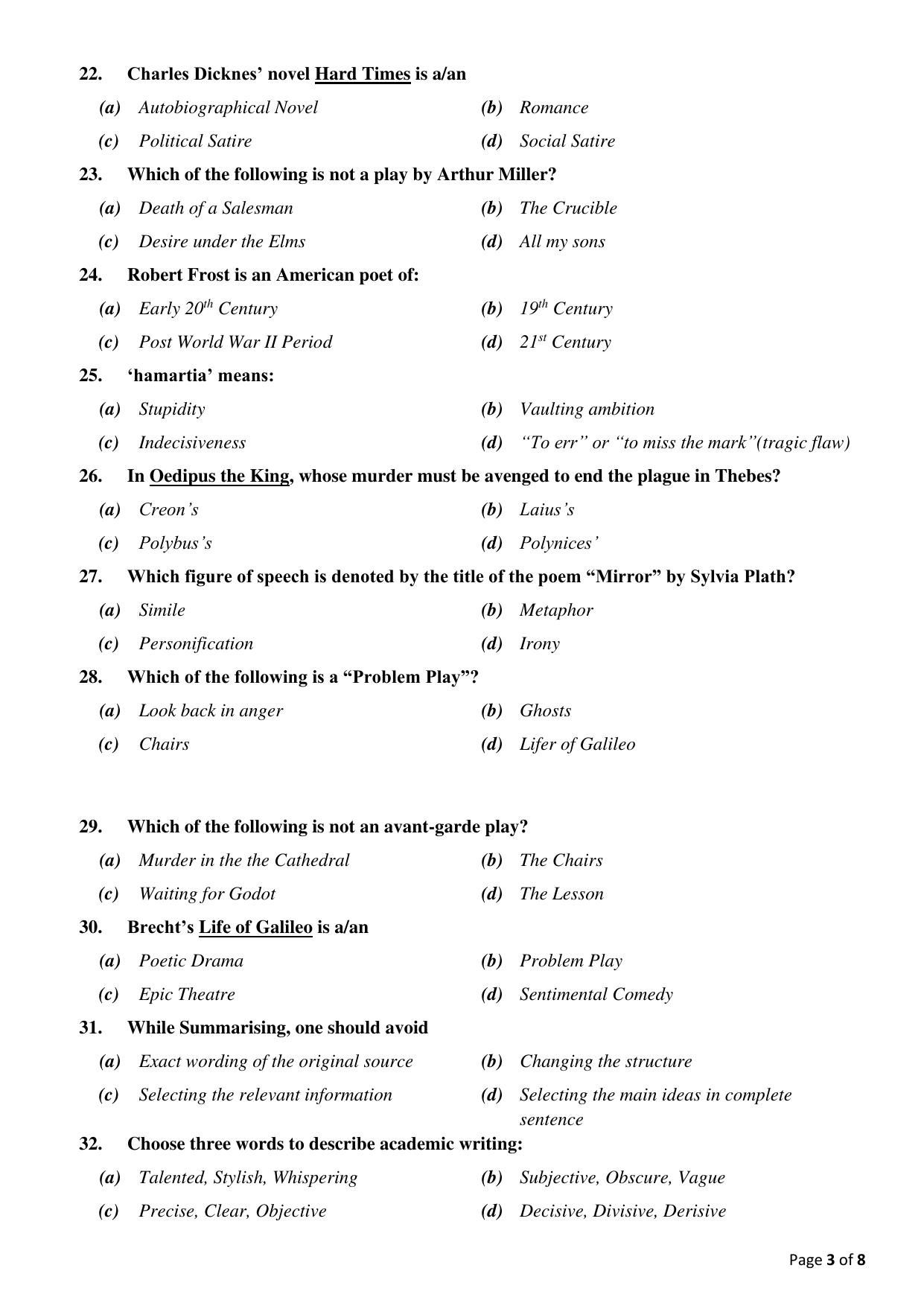 Odisha CPET 2021 ENGLISH Question Paper - Page 3