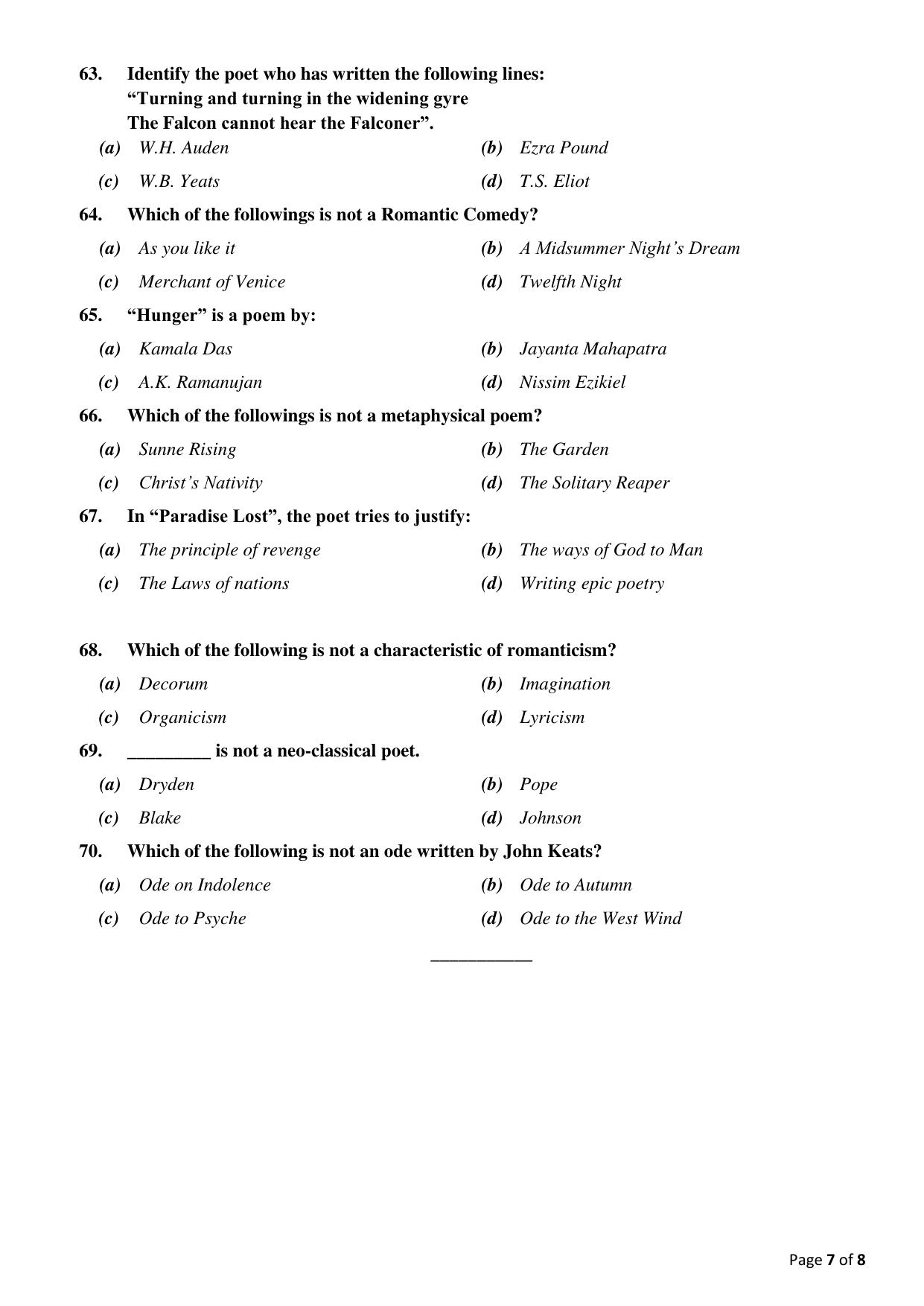 Odisha CPET 2021 ENGLISH Question Paper - Page 7
