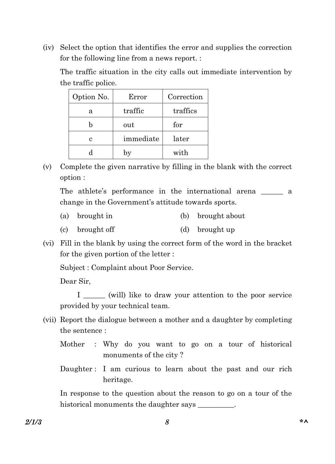 CBSE Class 10 2-1-3_English Language And Literature 2023 Question Paper - Page 8