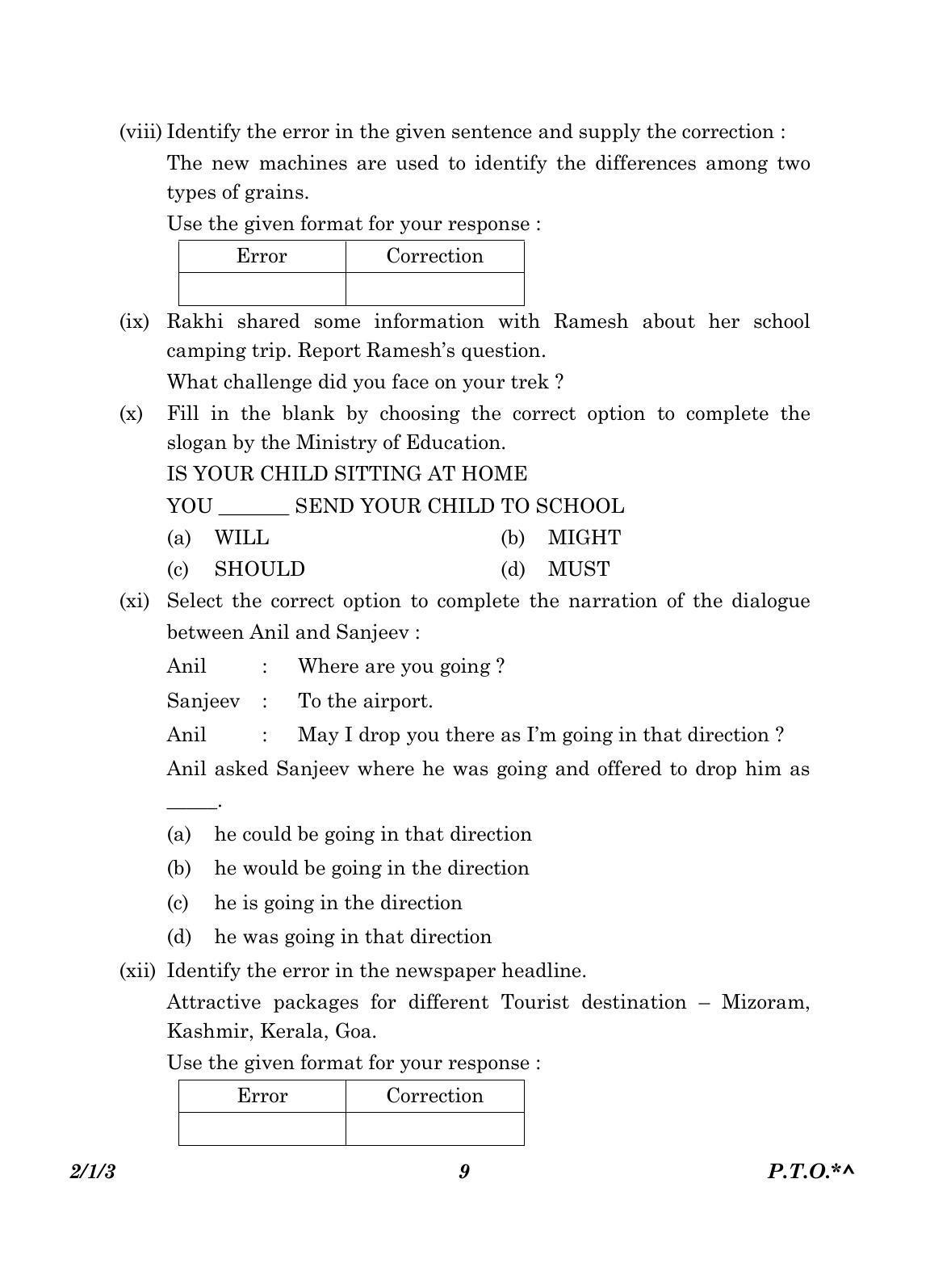 CBSE Class 10 2-1-3_English Language And Literature 2023 Question Paper - Page 9