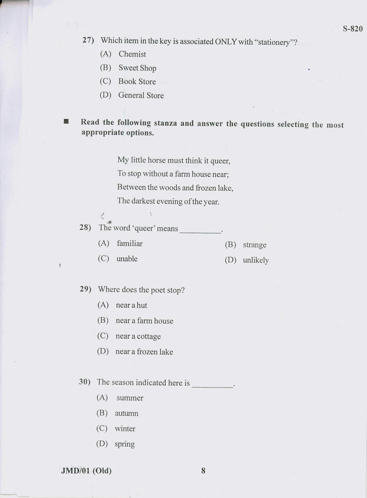 Gujarat Board Class 10th 16 ENGLISH OLD COURSE 2019 Question Paper - Page 8