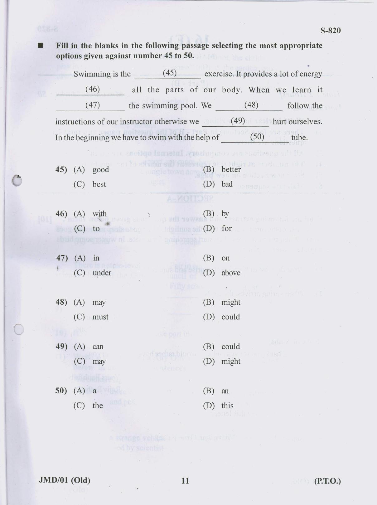 Gujarat Board Class 10th 16 ENGLISH OLD COURSE 2019 Question Paper - Page 11