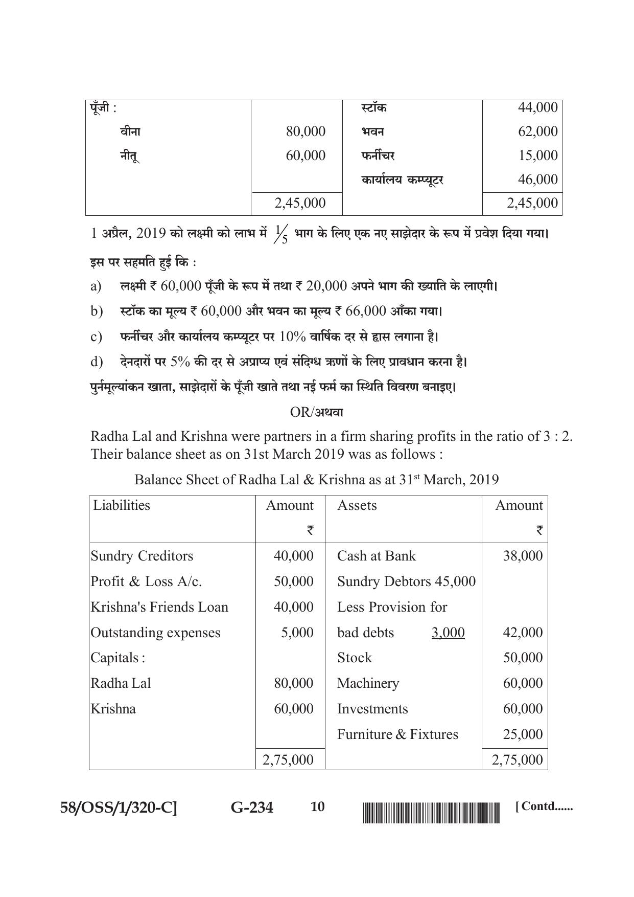 NIOS April 2019 Class 12 Accountancy (SET C) Question Paper - Page 10