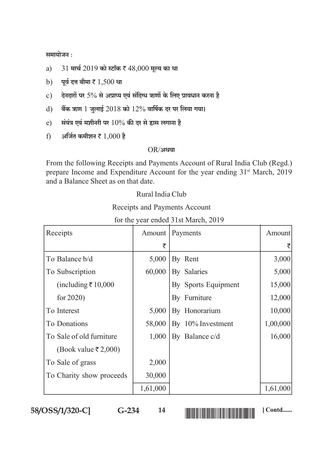 NIOS April 2019 Class 12 Accountancy (SET C) Question Paper - Page 14