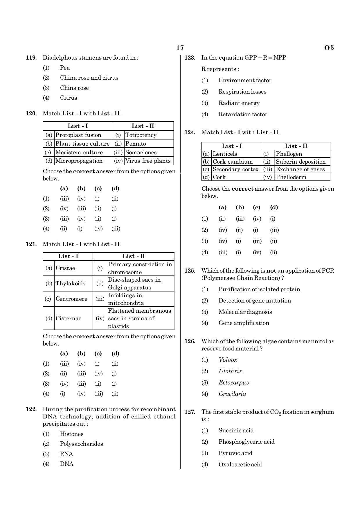 NEET O5 2021 Question Paper - Page 17