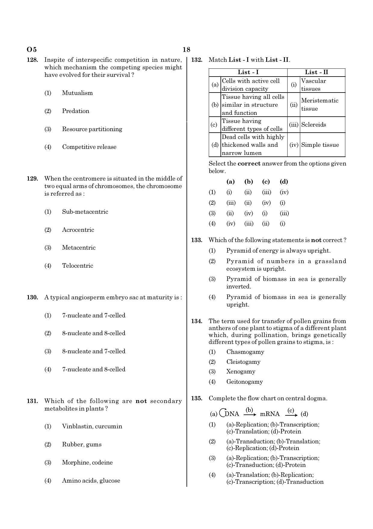 NEET O5 2021 Question Paper - Page 18