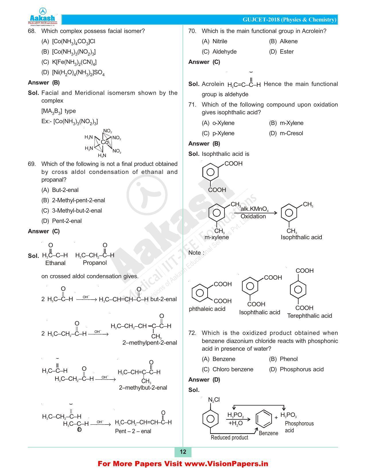 GUJCET Chemistry 2022 Question Paper - Page 5