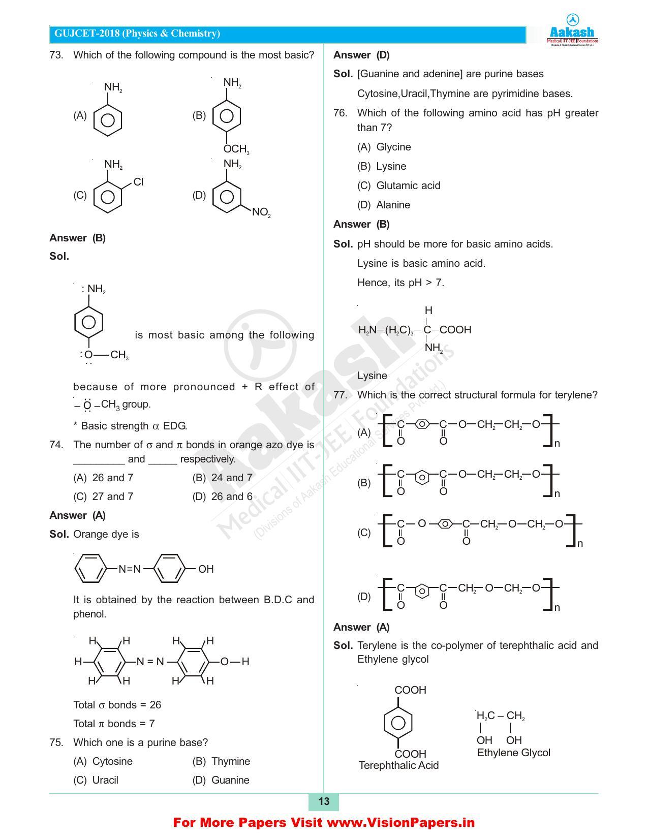 GUJCET Chemistry 2022 Question Paper - Page 6