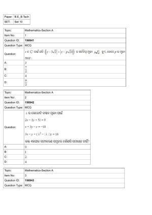 JEE Mains 2022: B.Arch Odiya (Shift 2) 25-07-2022 Question Paper