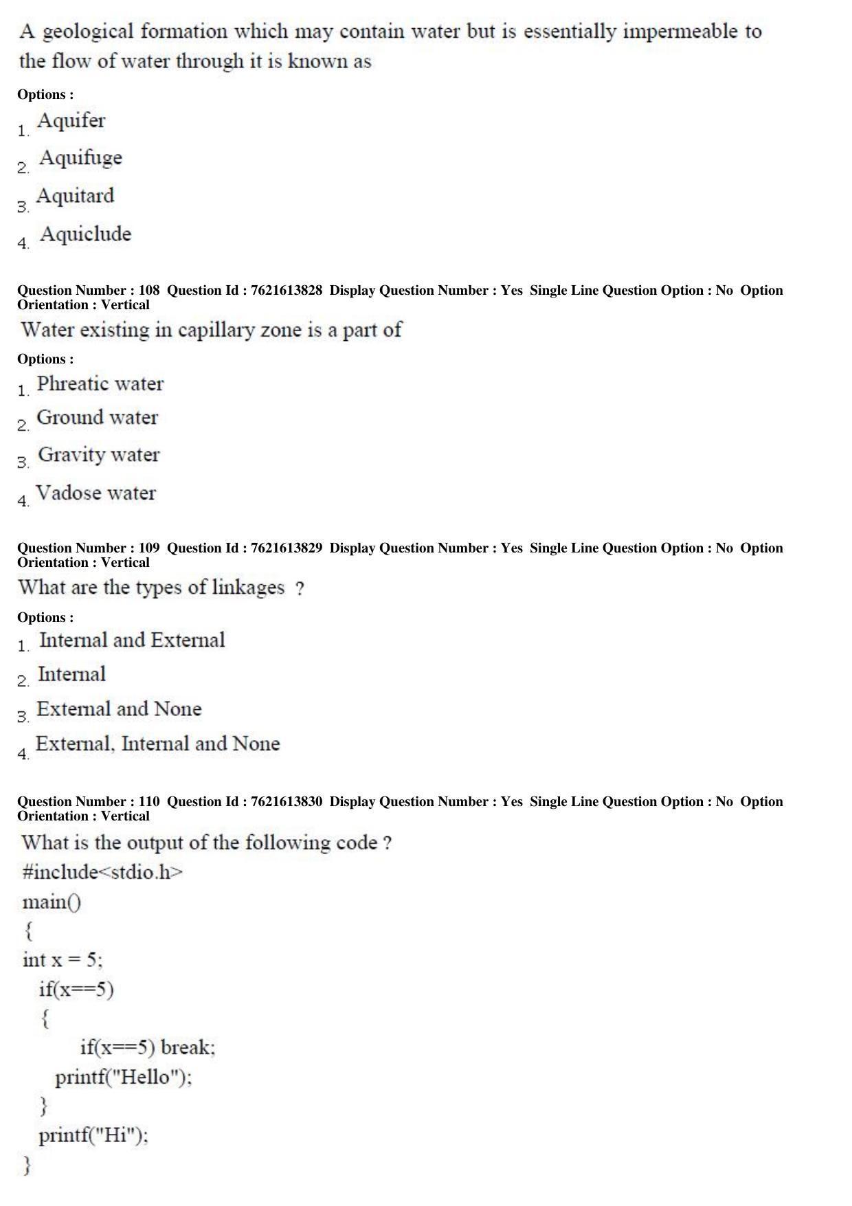 TS PGECET 2017: Geo Engineering & Geo Informatics Question Papers - Page 27
