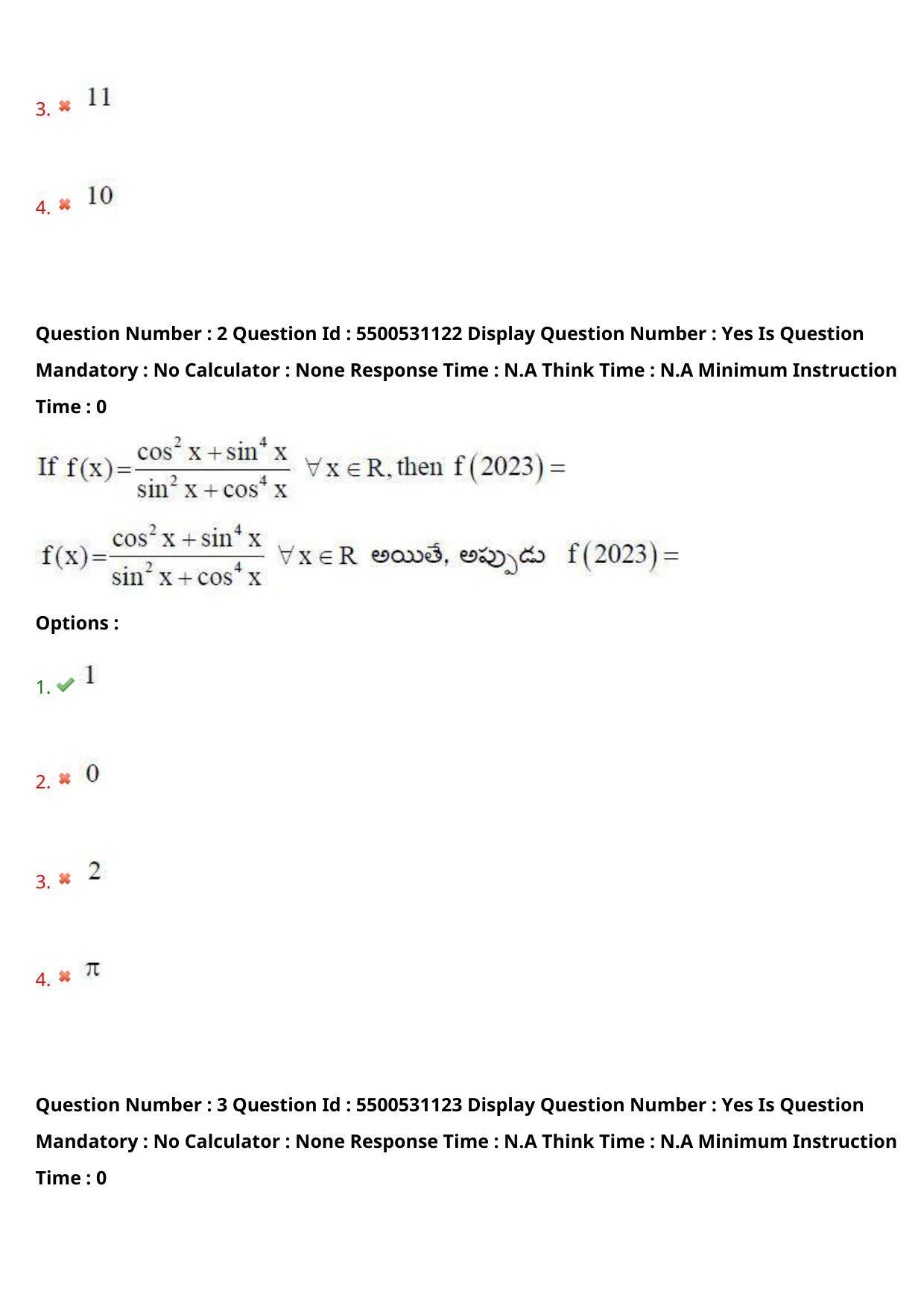 AP EAPCET 2023 - 17 May 2023 Forenoon - Master Engineering Question Paper With Preliminary Keys Shift 2 - Page 3