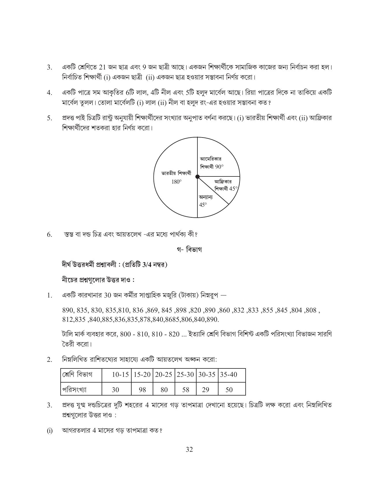 Tripura Board Class 8 Math Bengali Version Workbooks - Page 32