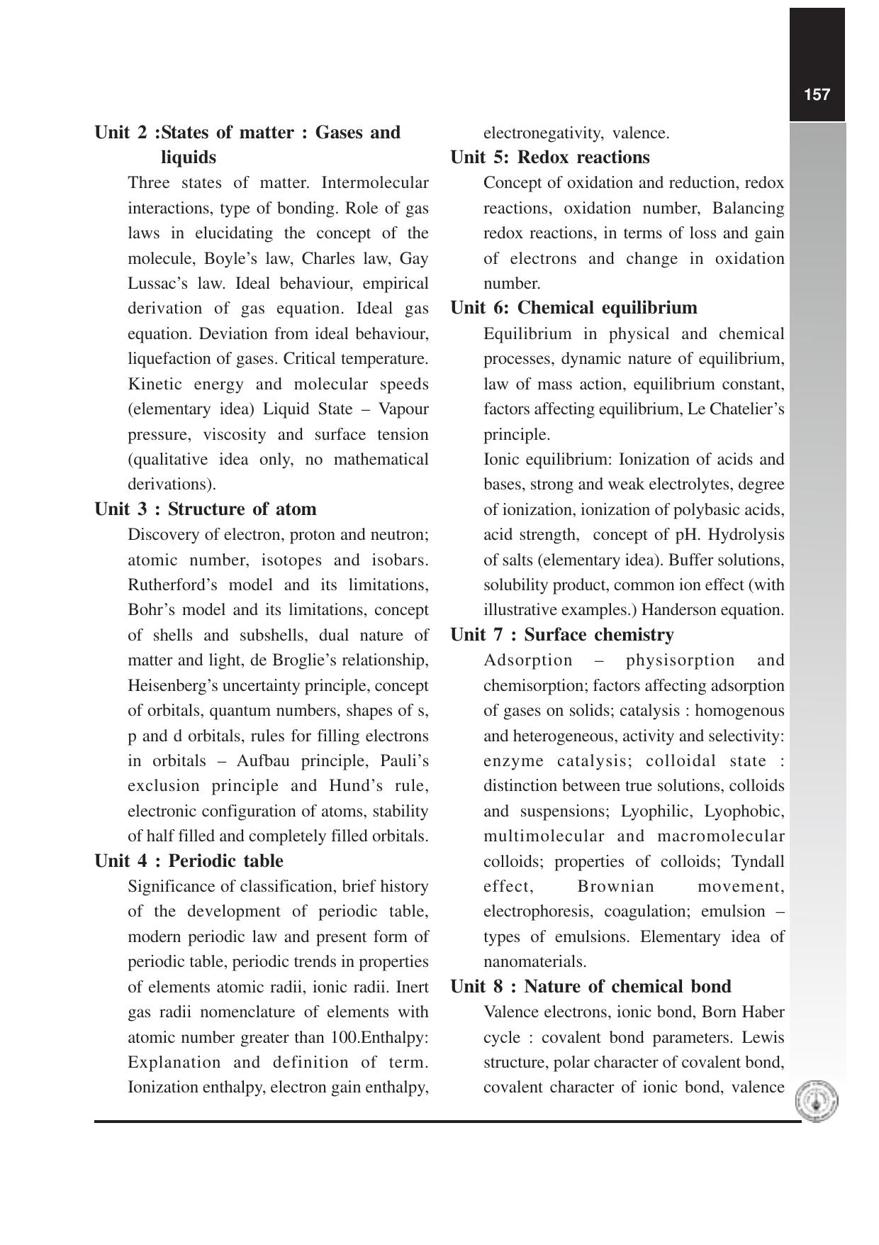 Maharashtra HSC Chemistry Syllabus - Page 2