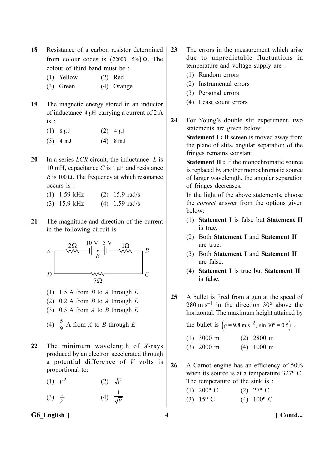 NEET 2023 G6 Question Paper - Page 4