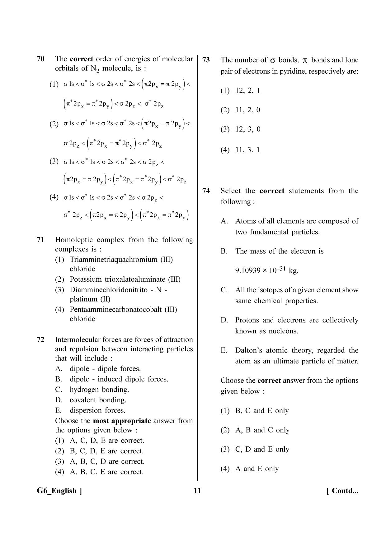 NEET 2023 G6 Question Paper - Page 11