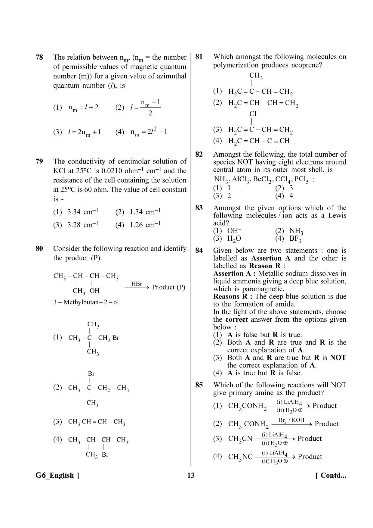 NEET 2023 G6 Question Paper - Page 13