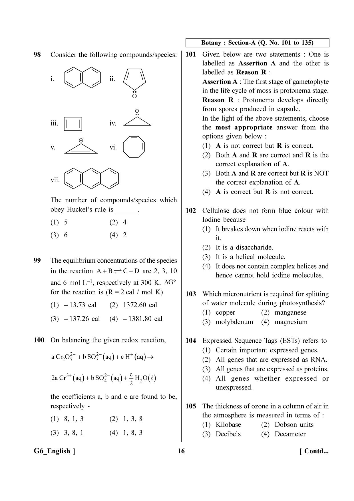 NEET 2023 G6 Question Paper - Page 16