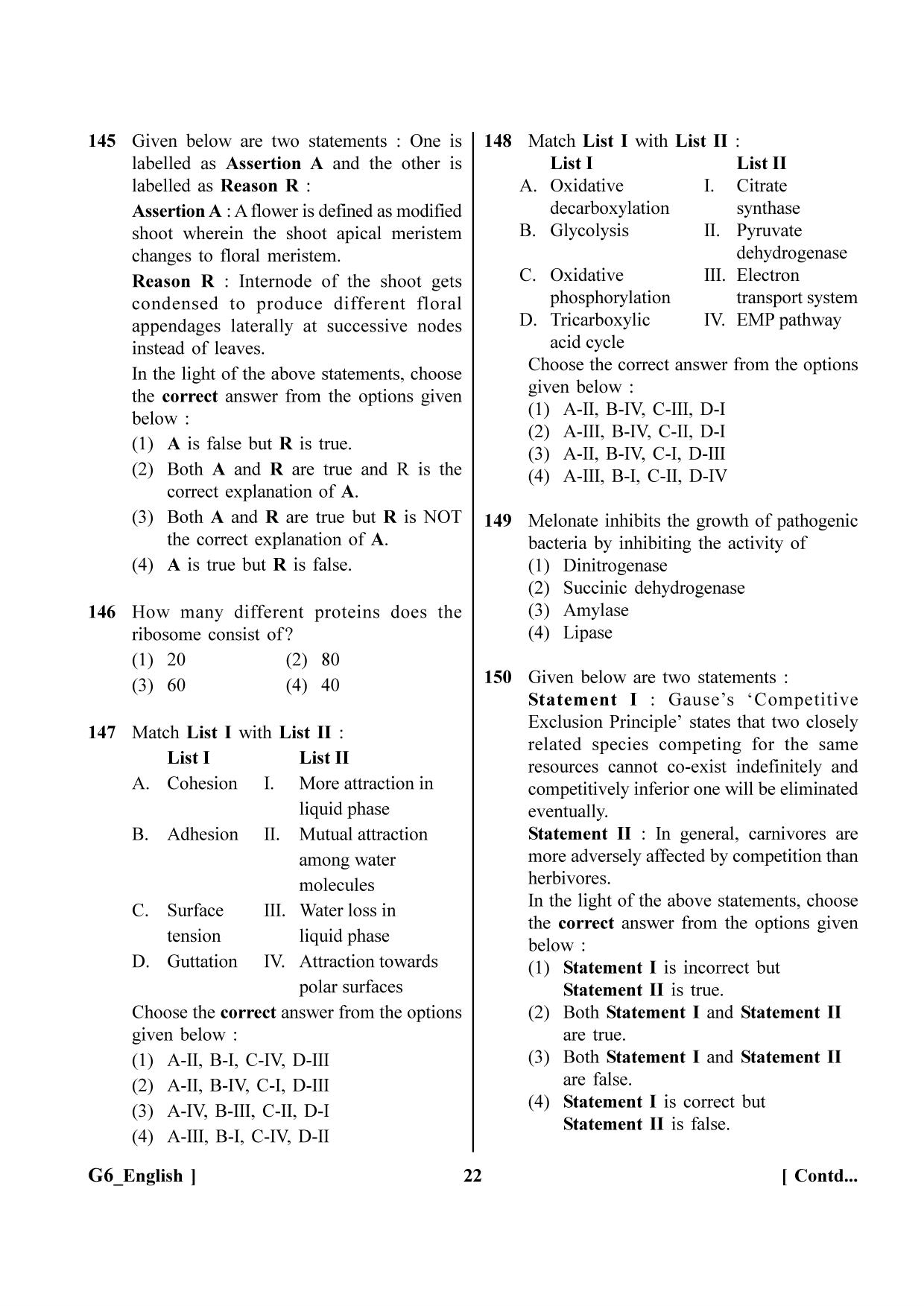 NEET 2023 G6 Question Paper - Page 22
