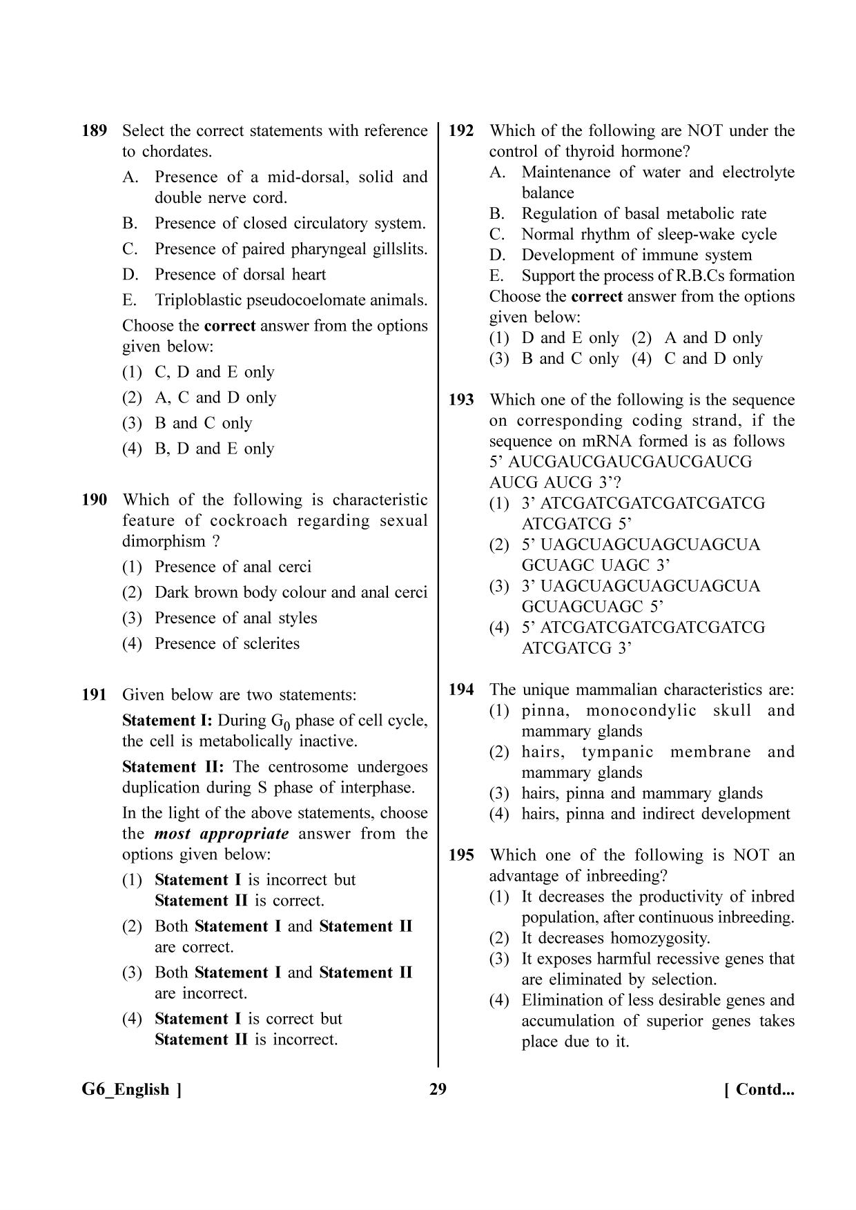 NEET 2023 G6 Question Paper - Page 29