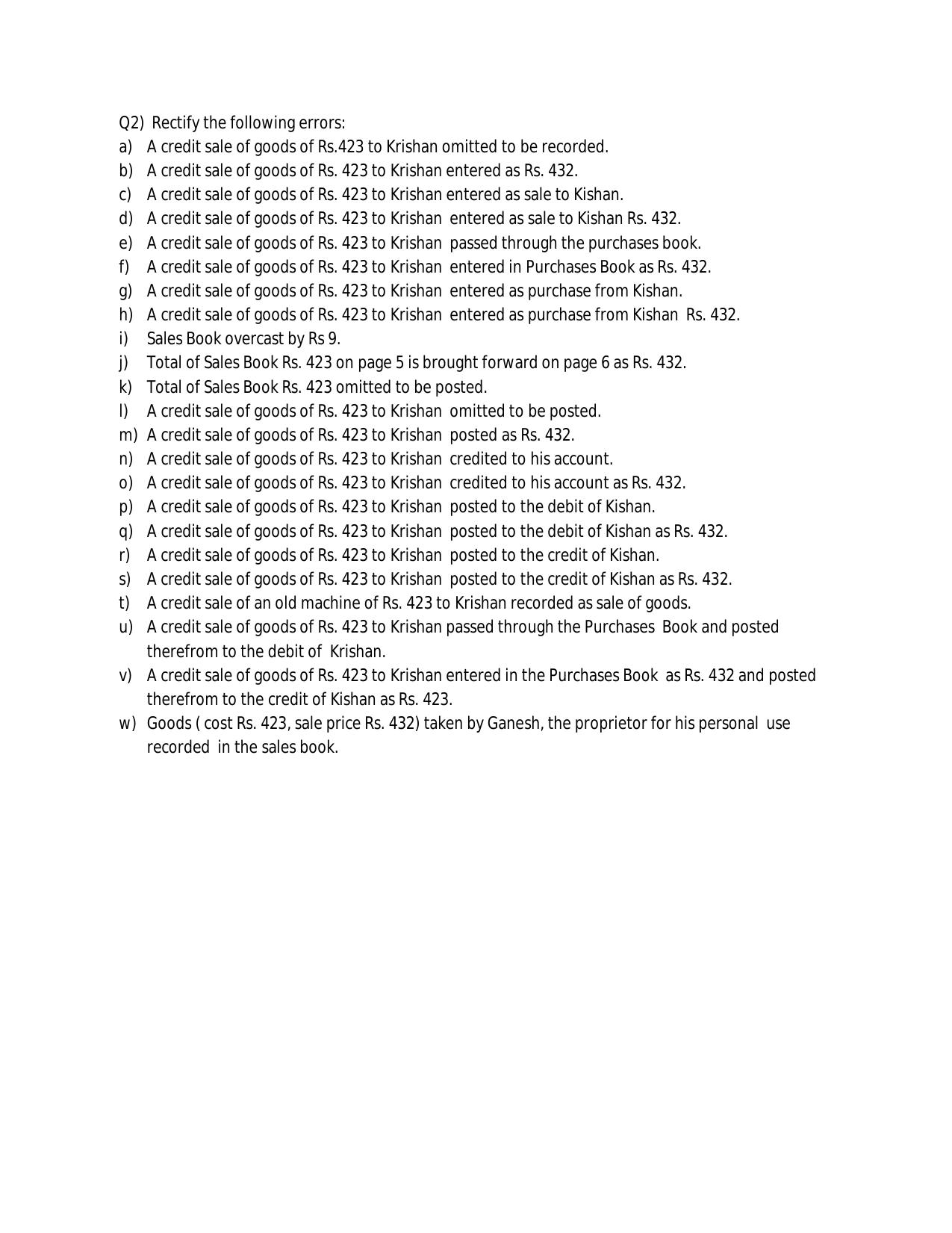 CBSE Worksheets for Class 11 Accountancy Assignment 15 - Page 2