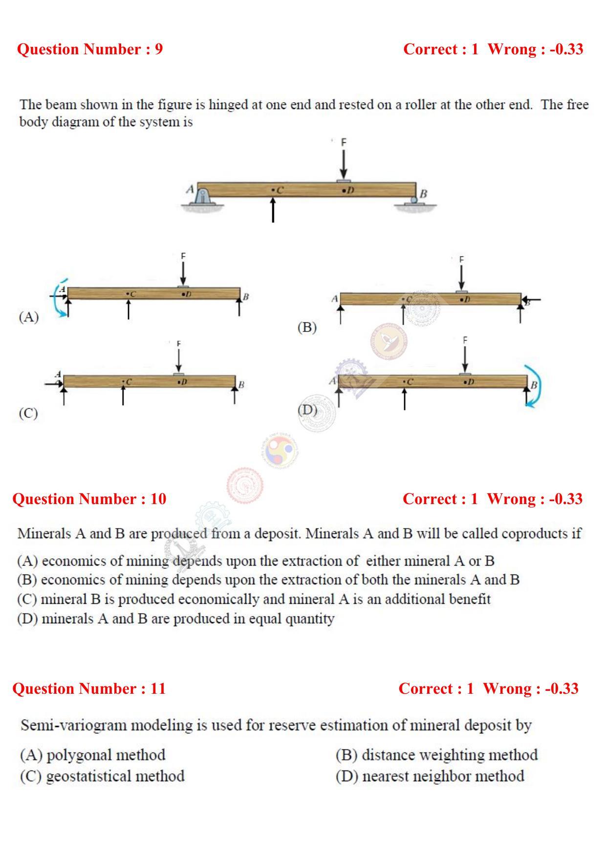 GATE 2017 Mining Engineering (MN) Question Paper with Answer Key - Page 4