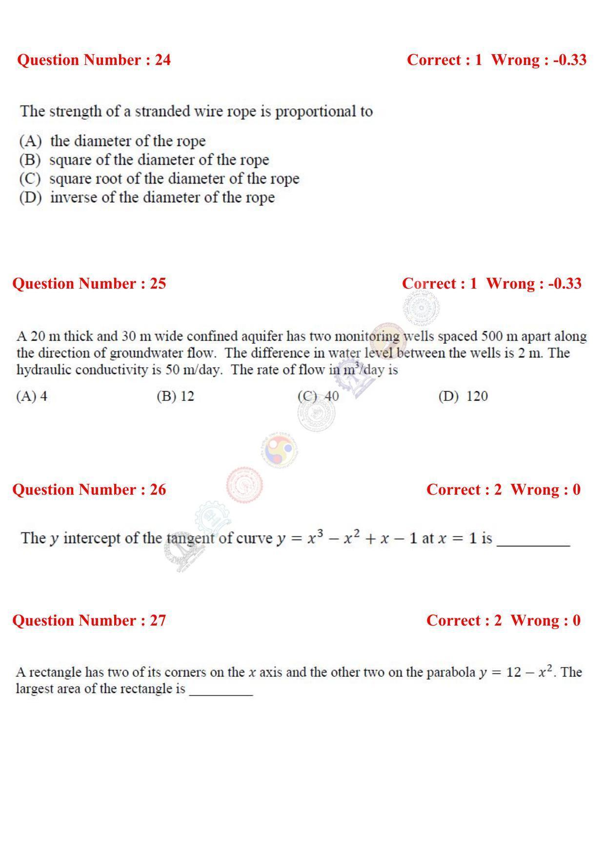 GATE 2017 Mining Engineering (MN) Question Paper with Answer Key - Page 8