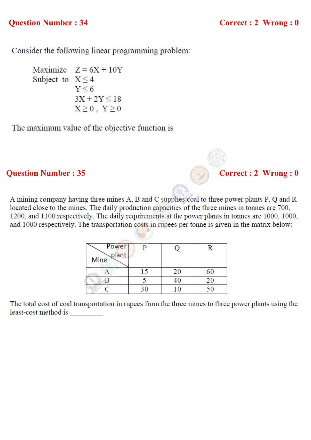 GATE 2017 Mining Engineering (MN) Question Paper with Answer Key - Page 11