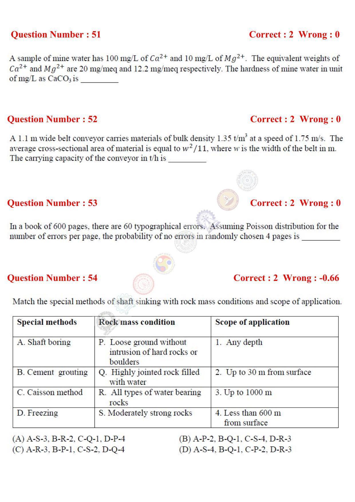 GATE 2017 Mining Engineering (MN) Question Paper with Answer Key - Page 18