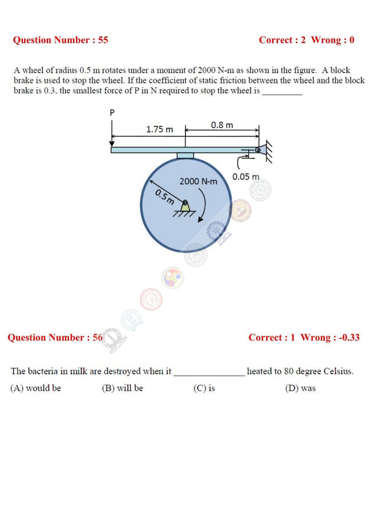 GATE 2017 Mining Engineering (MN) Question Paper with Answer Key - Page 19