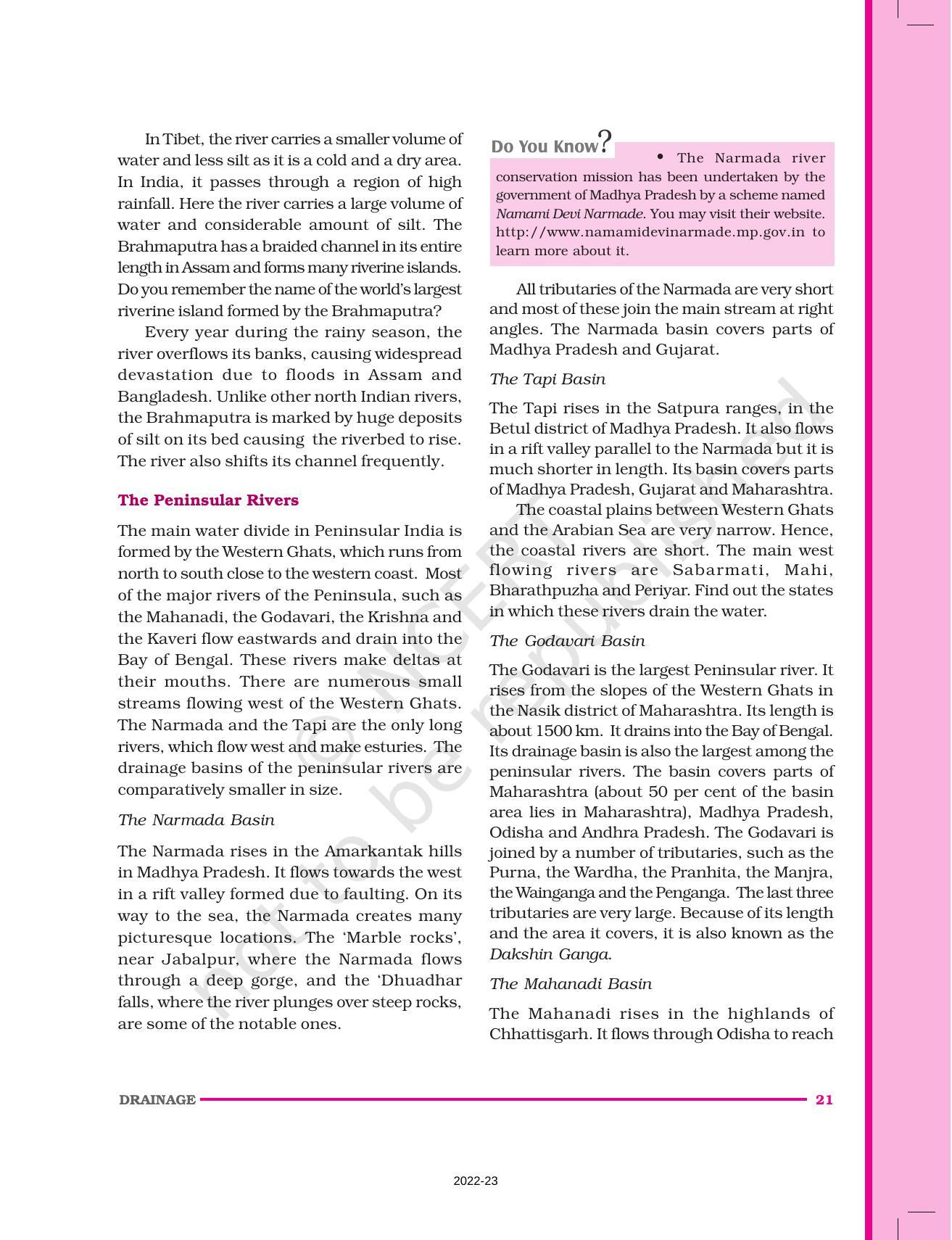 Ncert Book For Class 9 Geography Chapter 3 Drainage