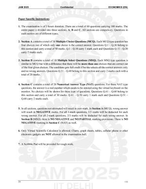 IIT JAM 2025 Economics (EN) Question Paper