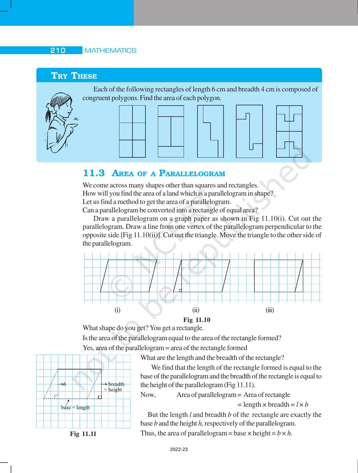 NCERT Book for Class 7 Maths: Chapter 11-Perimeter and Area - Page 6