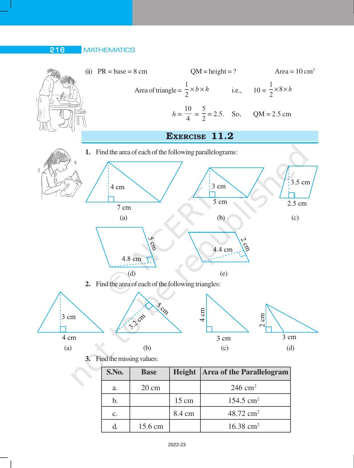 NCERT Book for Class 7 Maths: Chapter 11-Perimeter and Area - Page 12