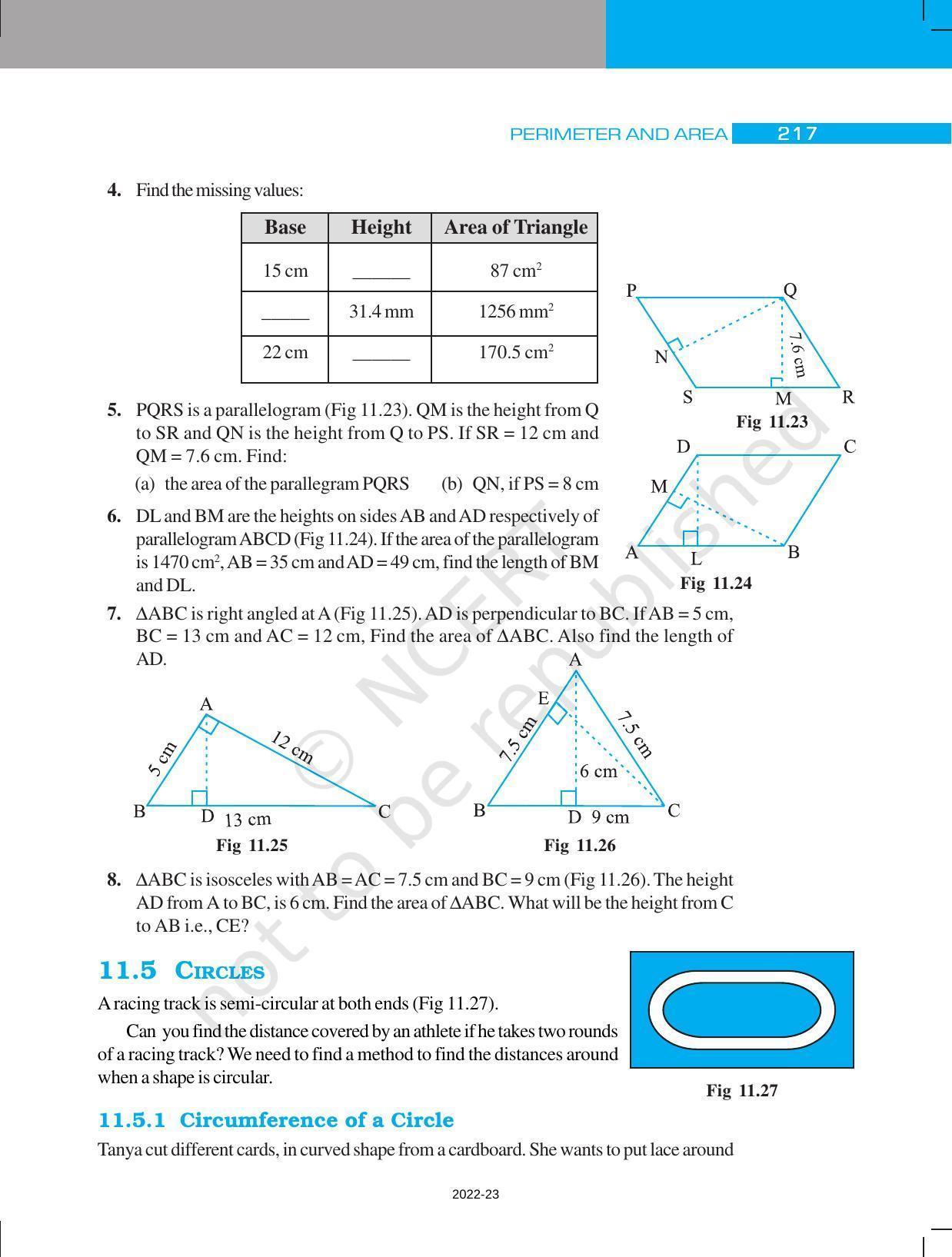 NCERT Book for Class 7 Maths: Chapter 11-Perimeter and Area - Page 13