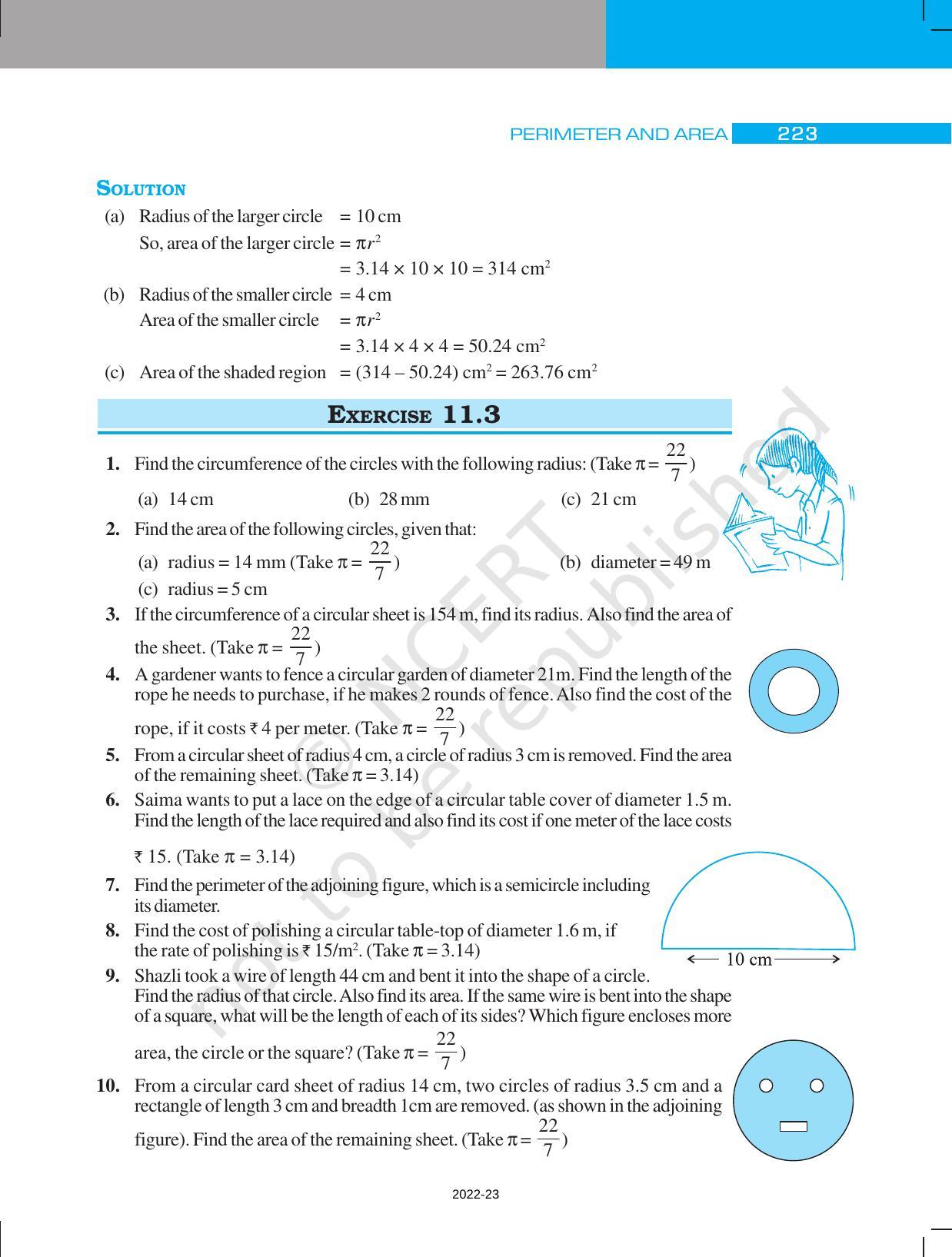 NCERT Book for Class 7 Maths: Chapter 11-Perimeter and Area - Page 19