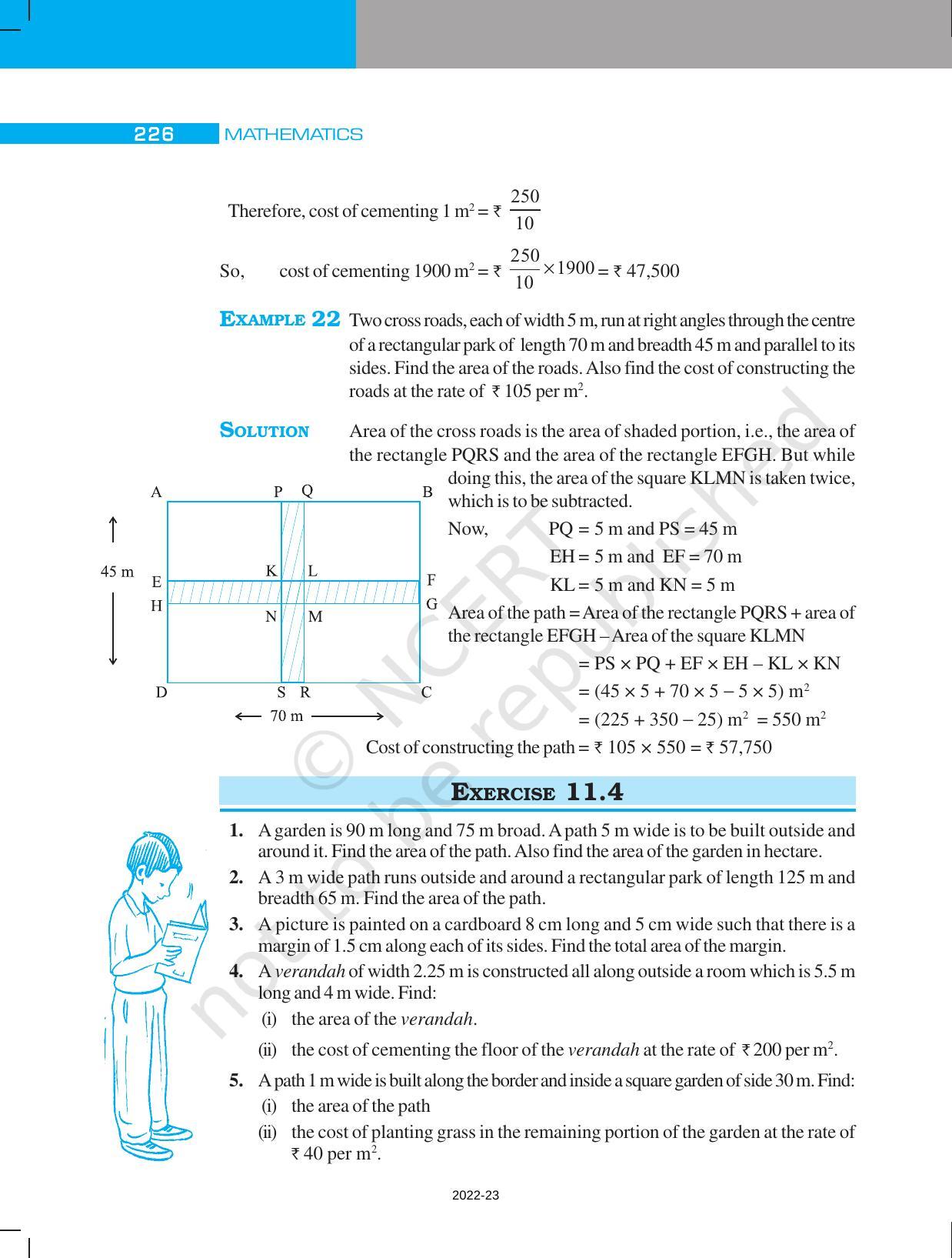 NCERT Book for Class 7 Maths: Chapter 11-Perimeter and Area - Page 22
