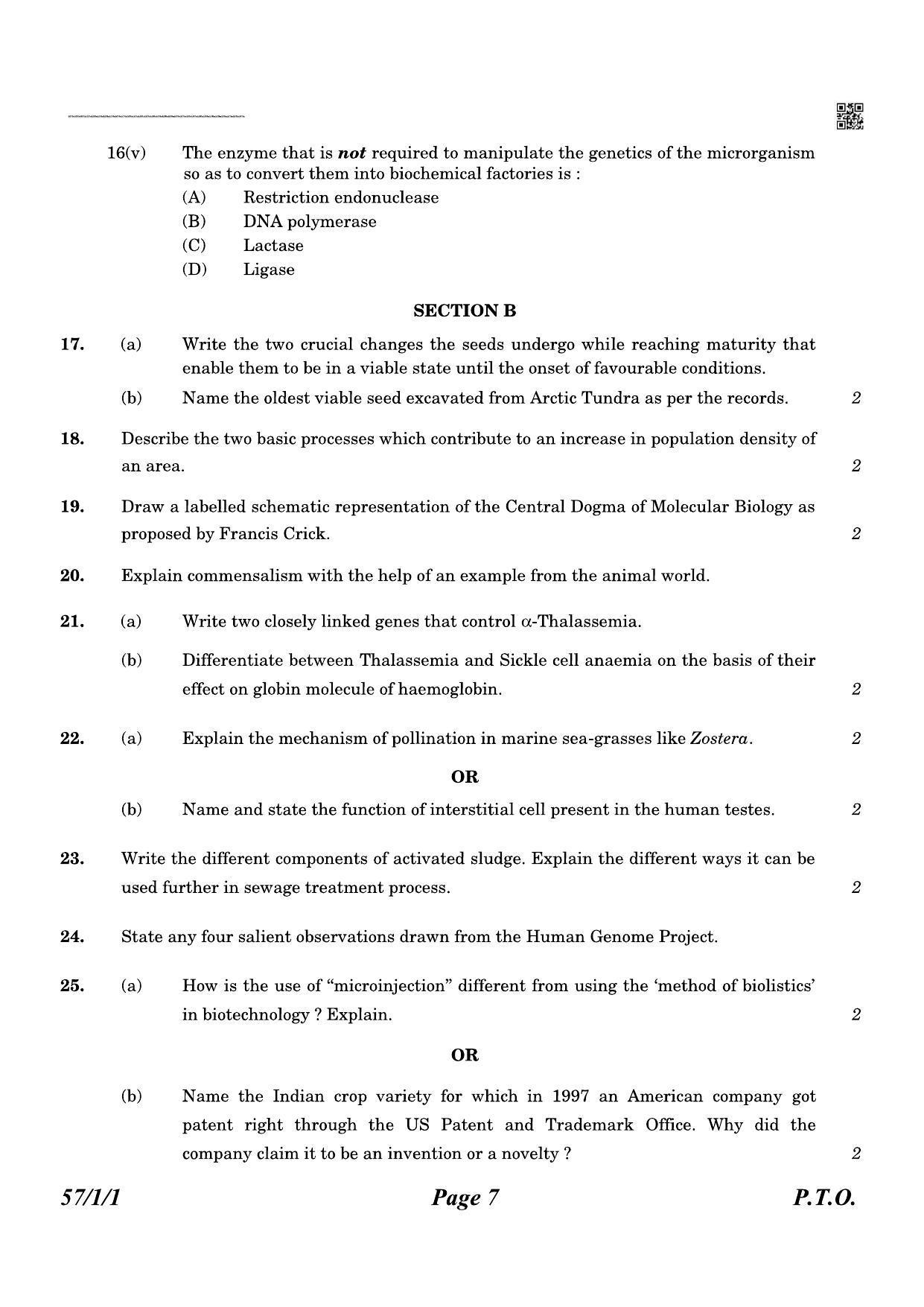 CBSE Class 12 QP_044_biology 2021 Compartment Question Paper - Page 7